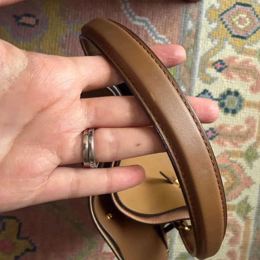 TORY BURCH Lee Radziwill Double bag Light Brown